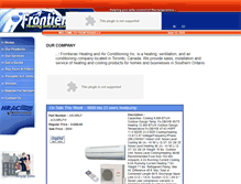 Tablet Screenshot of frontierair.ca